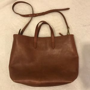 Madewell Zip-Top Transport Large leather tote